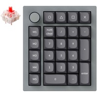 Keychron Q0+ gaming numpad Grijs, Gateron G Pro Red, RGB leds, Hot-swappable