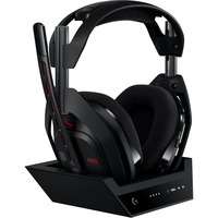 Logitech G Astro A50 LIGHTSPEED over-ear gaming headset Zwart, Basisstation (Gen 5), Pc, Xbox, PS5, Nintendo Switch, Bluetooth / USB-C