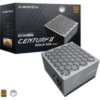 Montech Century II modulaire 850 watt voeding  Zilver, 1x 12V-2x6, 4x PCIe