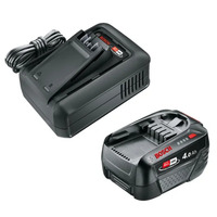 GARDENA Startkit P4A QC AL18V-44 + 1x 4,0 Ah | snellader en accu set Zwart, 14915-20 | snellader AL18V-44 | PBA 18V 4,0 Ah SoC accu