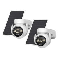 Imou AOV PT 4K Kit (wifi+4G) Simcard&SD bundel beveiligingscamera Wit, 2 stuks, 8 MP, WiFi 6, 4G LTE, Solar panel, AI-detectie