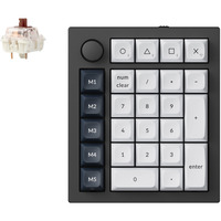 Keychron Q0 Max gaming numpad Zwart/wit, Gateron Jupiter Brown, RGB leds, Hot-swappable, Bluetooth, 2.4GHz