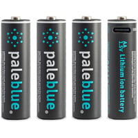 Paleblue AA (USB-C) Oplaadbare batterij, 4 stuks Zwart