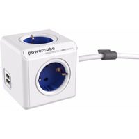Allocacoc PowerCube | Extended USB | stekkerdoos Wit/blauw