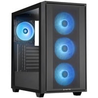 Chieftec Hunter 3 midi tower behuizing Zwart | 2x USB-A | 1x USB-C | RGB | Tempered Glass