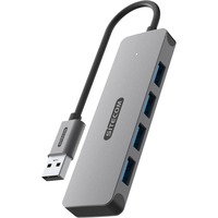 Sitecom USB-A naar 4x USB-A usb-hub Grijs