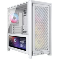 Corsair FRAME 4000D LCD RS ARGB midi tower behuizing Wit | 3x USB-C | RGB | Tempered Glass