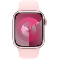 Apple Watch Series 9 smartwatch Zilver/rosé, Aluminium, 41 mm, Sportbandje (M/L), GPS + Cellular