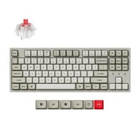 Keychron C1 Pro-M1, toetsenbord Grijs, US lay-out, Keychron Super Red, 80% TKL, RGB leds, OSA Double-Shot PBT, hot swap, 8000 Hz