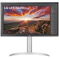 LG L27UP85NP-W 27" 4K UHD monitor Zilver, HDMI, DisplayPort, Sound, USB-C