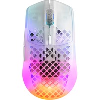SteelSeries Aerox 3 Wireless Ghost 2022 gaming muis Transparant, 100 - 18.000 dpi, RGB leds