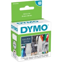 Dymo LW multi-functionele etiketten, 13 mm x 25 mm label Wit