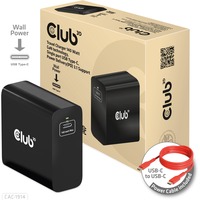 Club 3D Travel Charger 140 Watt GaN technology, Single port USB Type-C Zwart