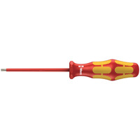 Wera 160 i VDE geïsoleerde Sleuf Schroevendraaier, 0.4 x 2.5 x 80 mm Rood/geel