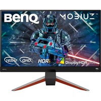 BenQ MOBIUZ EX2710Q 27" gaming monitor Zwart/zilver, 2x HDMI, 1x DisplayPort, 2x USB-A 3.2 (5 Gbit/s), 1x USB-B, 165 Hz