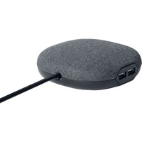 Brennenstuhl Estilo laadstation met textieloppervlak stekkerdoos met usb Antraciet/zwart, 1x stekker, 2x USB-A, 3 meter kabel, 1x Eurostekker, 2x USB-lader