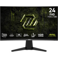 MSI MAG 245C X24 23.6" curved gaming monitor Zwart, 2x HDMI, DisplayPort, 240 Hz