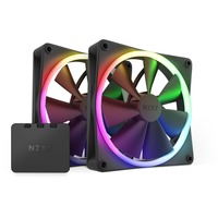 NZXT F140 RGB case fan Zwart, 2 stuks, Incl. RGB & Fan Controller
