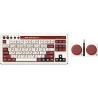 8BitDo Retro Mechanical Keyboard Fami Edition Beige, US lay-out (QWERTY), Kailh Box White, 80% (TKL), Bluetooth Low Energy, Wireless 2.4G, USB