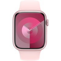 Apple Watch Series 9 smartwatch Roze/rosé, Aluminium, 45 mm, Sportbandje (M/L)