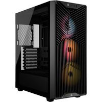 Corsair 3200D RS ARGB Black midi tower behuizing Zwart | 1x USB-A | 1x USB-C | RGB | Tempered Glass