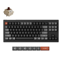 Keychron V3 Ultra 8K Wireless Custom Mechanical Keyboard, toetsenbord Zwart, US lay-out, Keychron Silk POM Brown, 80% TKL, RGB, Hot swap, 2.4 GHz / Bluetooth 5.3 / USB-C