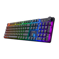 Trust GXT 868 Torix Premium draadloos mechanisch RGB gaming toetsenbord Zwart, US lay-out (QWERTY), Huano White, 100%