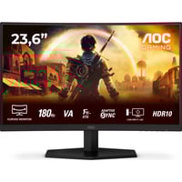 AOC C24G42E 23.6" curved gaming monitor Zwart/rood, 180 Hz, HDMI, DisplayPort, Audio