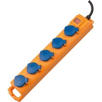 Brennenstuhl Super-Solid SL 554 stekkerverdeler/outdoor stekkerdoos stekkerdoos Geel/blauw