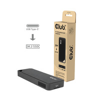 Club 3D CAC-2510 M.2 SSD-behuizing met koelventilator externe behuizing Zwart, M.2 NVMe SSD, USB-C 40 Gbps