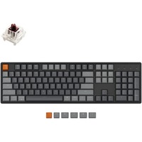 Keychron K10-J3, toetsenbord Zwart/grijs, US lay-out, Gateron G Pro Brown, RGB leds, ABS, hot swap, Bluetooth 5.1