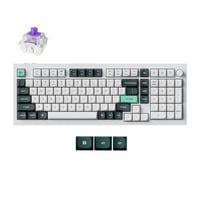 Keychron Q5 HE QMK Wireless Custom Keyboard Wit, US lay-out (QWERTY), Gateron Double-Rail Magnetic Nebula, 96%, RGB leds, OSA double-shot PBT, hot swap, Knob, 2.4GHz | Bluetooth 5.1 | USB-C