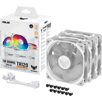 ASUS TUF Gaming TR120 ARGB Reverse fan case fan Wit/transparant, 3 stuks