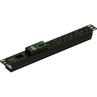 APC Easy Metered Rack PDU, 16A, 230V, (8)C13 Zwart, 8x C13, 1U, EPDU1016M
