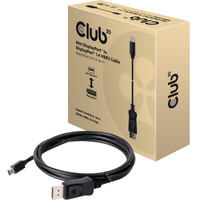 Club 3D Mini-DisplayPort naar DisplayPort 1.4 HBR3 kabel Zwart, 2 meter