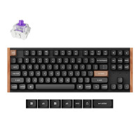 Keychron K8 HE-F1 RGB mechanisch toetsenbord Zwart, US lay-out (QWERTY), Gateron Double-Rail Magnetic Nebula, 80% (TKL), RGB leds, OSA Double-shot PBT, hot swap, USB-C | 2.4 GHz | Bluetooth 5.1