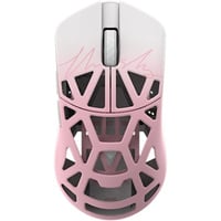 WLMouse Beast X Max V2 Wireless Gaming Mouse - Pink/White Roze/wit, 50 - 50.000 dpi, 8K, 2.4GHz / USB-C