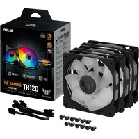 ASUS TUF Gaming TR120 ARGB Reverse case fan Zwart/transparant, 3 stuks
