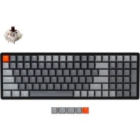 Keychron K4-J3, toetsenbord Grijs/grijs, US lay-out, Gateron G Pro Brown, RGB leds, ABS keycaps, hot swap, Bluetooth 5.1