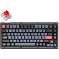 Keychron V1-A1, gaming toetsenbord Zwart, US lay-out, Keychron K Pro Red, RGB leds, 75%, Double-shot PBT, hot swap