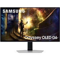 SAMSUNG Odyssey OLED G6 G61SD 27" gaming monitor Zilver, 2x HDMI, 1x DisplayPort, USB-A, USB-B, 240 Hz