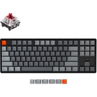 Keychron K8-Q1, toetsenbord Zwart/grijs, US lay-out, Gateron Optical Red, RGB leds, TKL, ABS keycaps, hot swap, Bluetooth 5.1