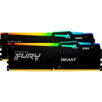 Kingston FURY 64 GB DDR5-6400 Kit werkgeheugen Zwart, KF564C32BBEAK2-64, Beast RGB, XMP, EXPO