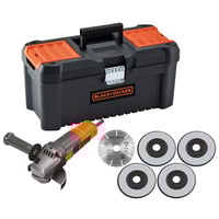 BLACK+DECKER BEG220KA5-QS 900W 125mm Haakse slijper met accessoires Oranje/zwart