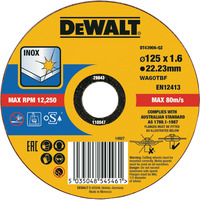 DEWALT INOX doorslijpschijf DT43906-QZ Ø 125 mm, boring 22,2 mm