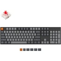Keychron K10-B1, toetsenbord Zwart/grijs, US lay-out, Gateron Red, RGB leds, ABS, Bluetooth 5.1