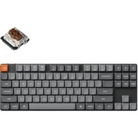 Keychron K1 Max-A3, toetsenbord Zwart, US lay-out, Gateron Low Profile 2.0 Mechanical Brown, White leds, 80%, Double-shot PBT, 2.4GHz | Bluetooth 5.1 | USB-C