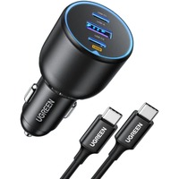 Ugreen 130W 3-Port Fast Car Charger Zwart