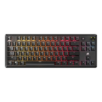 Corsair K70 CORE TKL RGB mechanisch gaming toetsenbord Zwart, US lay-out (QWERTY), Corsair MLX Red v2, 80% (TKL), RGB, ABS Double shot, Hot-swap