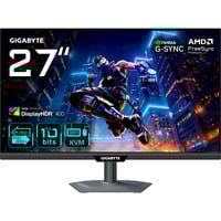 GIGABYTE M27UP 27" gaming monitor Zwart, 2x HDMI, DisplayPort, 3x USB-A, USB-B, USB-C, 330 Hz / 160 Hz